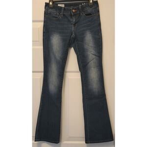 Gap Curvy Flare Womens Low Rise Stretch Blue Jeans Size 25/0r